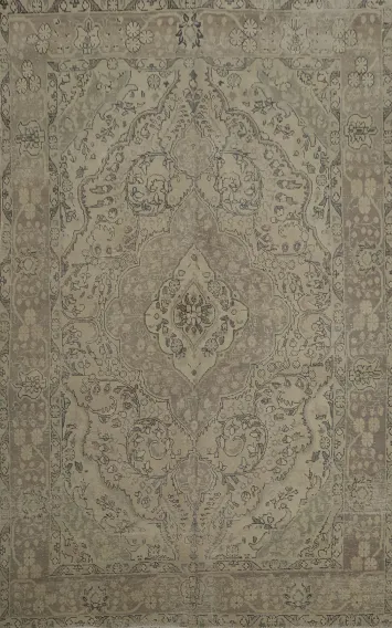 Distressed Tabriz Persian Area Rug 6x9