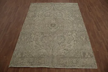 Distressed Tabriz Persian Area Rug 6x9