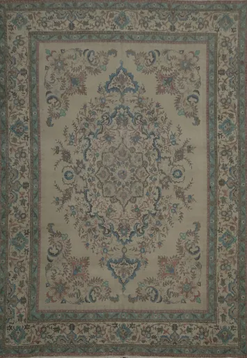 Distressed Tabriz Persian Area Rug 9x13
