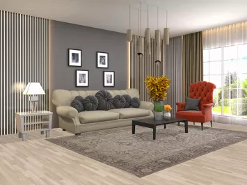 Distressed Tabriz Persian Area Rug 7x10