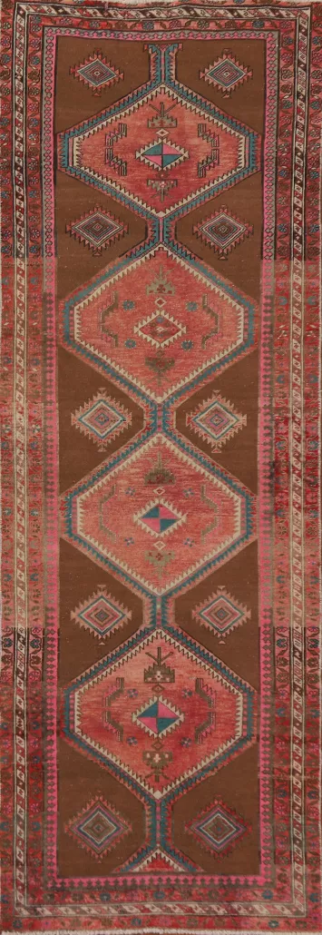 Geometric Ardebil Persian Runner Rug 3x10