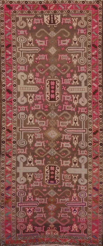 Geometric Ardebil Persian Runner Rug 4x11
