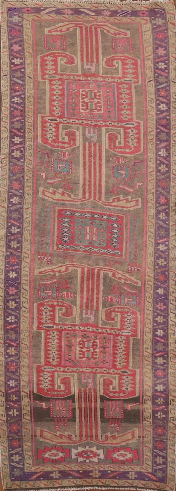 Vintage Ardebil Persian Runner Rug 4x10