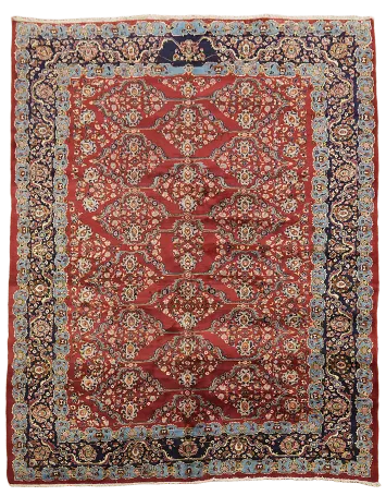 All-Over Floral Mashad Persian Area Rug 10x13