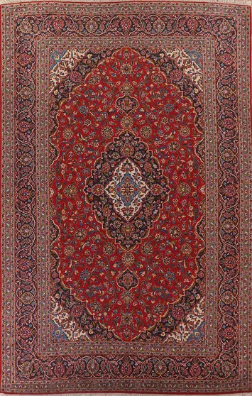 Handmade Floral Kashan Persian Area Rug 10x13