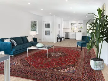 Handmade Floral Kashan Persian Area Rug 10x13