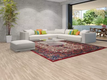 Floral Ivory Mashad Persian Area Rug 10x13