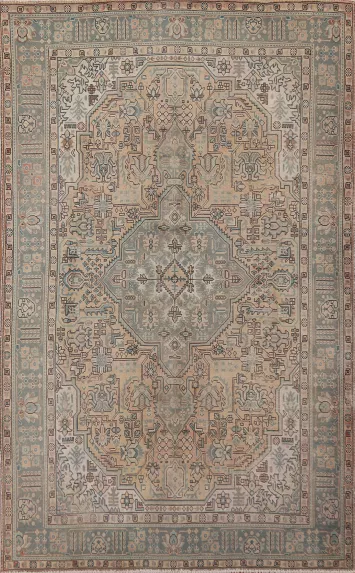 Geometric Tabriz Persian Area Rug 6x10