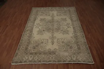 Classic Tabriz Persian Area Rug 6x9 with Ornate Medallion and Vintage Charm