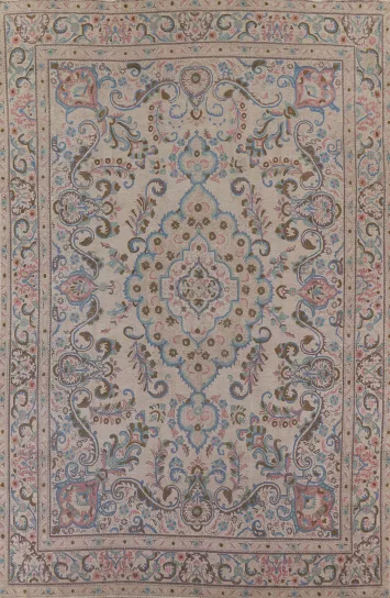 Vintage Tabriz Persian Area Rug 9x13