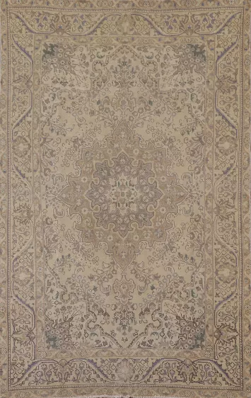 Hand-Knotted Wool Tabriz Persian Area Rug 6x9