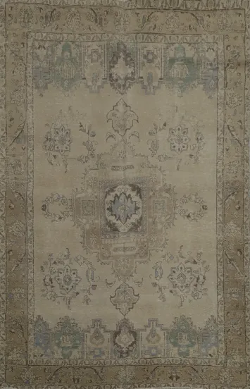 Timeless Beauty Handcrafted Tabriz Persian Area Rug 7x9