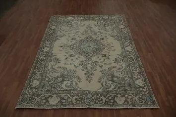 Classic Tabriz Persian Area Rug 7x9 with Timeless Finish Detailing