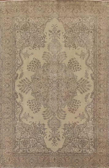 Distressed Tabriz Persian Area Rug 7x9