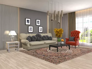 Handmade Wool Bakhtiari Persian Area Rug 7x10