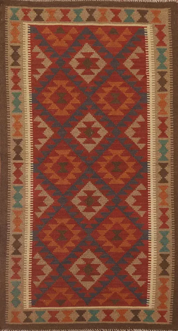 Kilim Reversible Runner Rug 3x7
