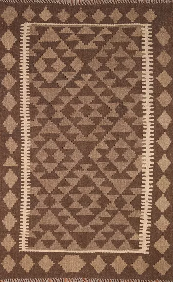 Reversible Wool Kilim Oriental Area Rug 3x5