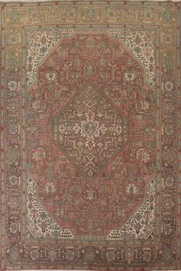 Geometric Tabriz Persian Area Rug 10x13