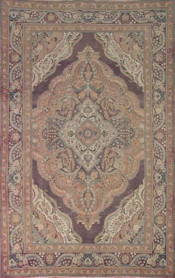 Geometric Tabriz Persian Area Rug 7x9