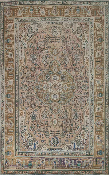 Geometric Tabriz Persian Area Rug 8x11