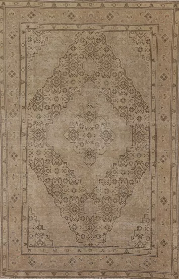 Distressed Tabriz Persian Area Rug 6x9