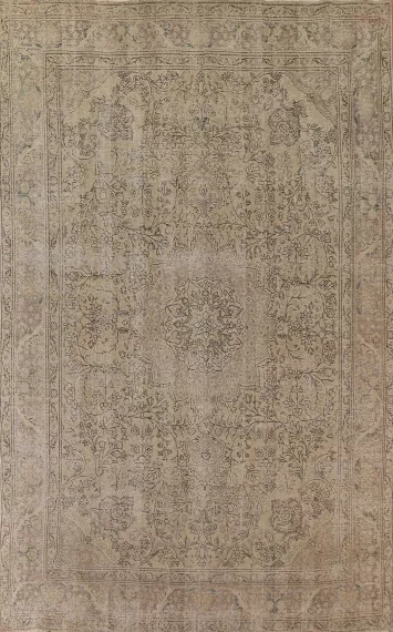 Distressed Tabriz Persian Area Rug 10x13