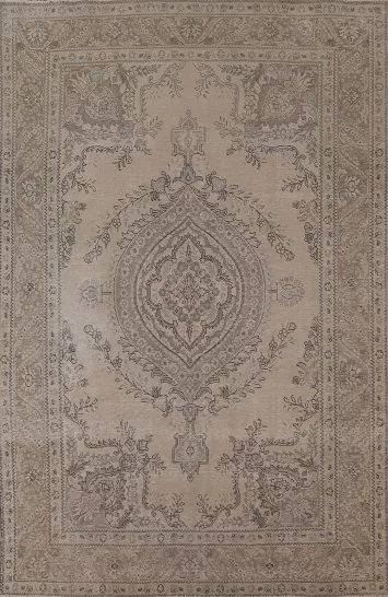 Distressed Tabriz Persian Area Rug 7x9