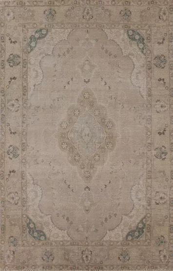 Vintage Distressed Tabriz Persian Area Rug 6x9