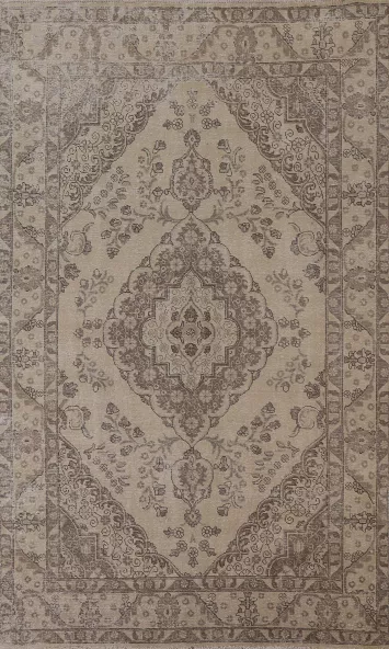 Distressed Tabriz Persian Area Rug 6x10