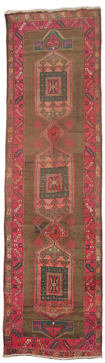 Traditional Vintage Tribal Persian Long Hallway Runner Rug 4x13