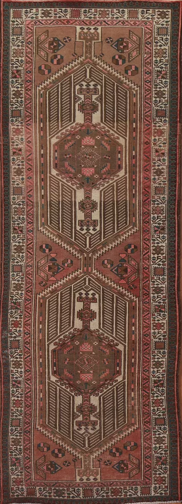 Vintage Ardebil Persian Runner Rug 4x10