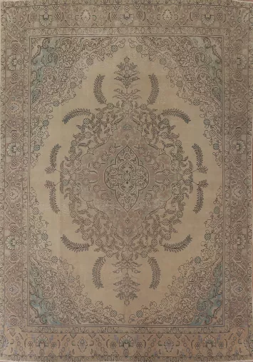 Vintage Tabriz Persian Area Rug 9x12