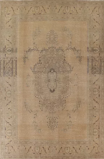 Distressed Tabriz Persian Area Rug 10x13
