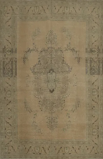 Distressed Tabriz Persian Area Rug 10x13 with Intricate Traditional Motifs