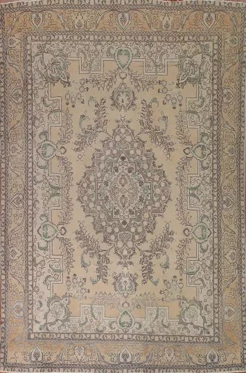 Geometric Tabriz Persian Area Rug 10x13