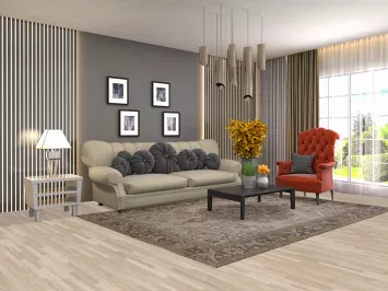 Distressed Tabriz Persian Area Rug 6x9