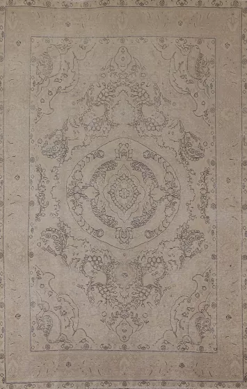 Distressed Tabriz Persian Area Rug 6x9