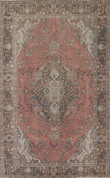 Vintage Tabriz Persian Area Rug 6x10