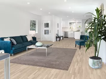 Distressed Muted Tabriz Persian Area Rug 6x9