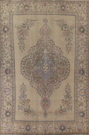 Geometric Tabriz Persian Area Rug 10x13