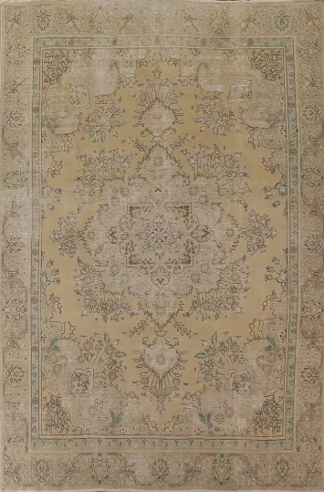 Geometric Tabriz Persian Area Rug 9x12