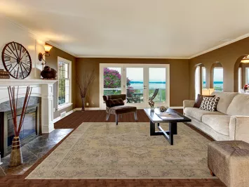 Geometric Tabriz Persian Area Rug 9x12