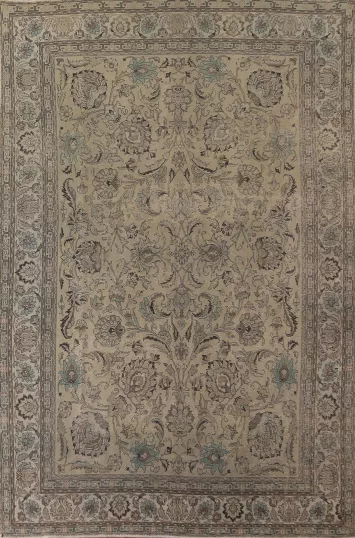 Distressed Tabriz Persian Area Rug 10x13