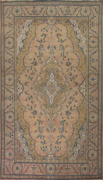 Vintage Wool Tabriz Persian Large Rug 10x16