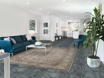 Distressed Tabriz Persian Area Rug 7x9