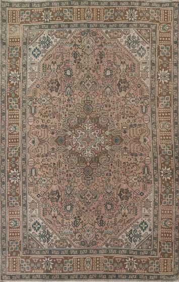 Hand-Knotted Wool Tabriz Persian Area Rug 7x10