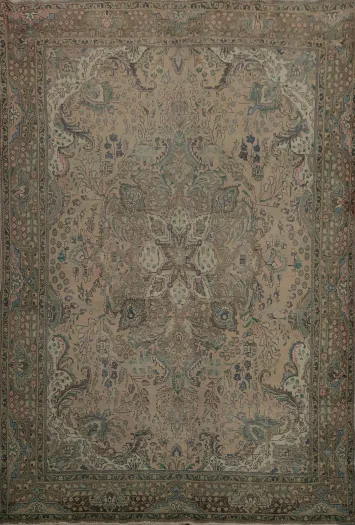 Elevate Your Room with a Sophisticated Ornate Tabriz Persian Area Rug 10x12
