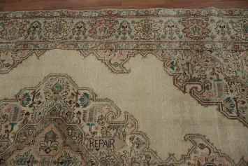 Ornate Tabriz Persian Area Rug 7x11 with Classic Motifs and Soft Tones