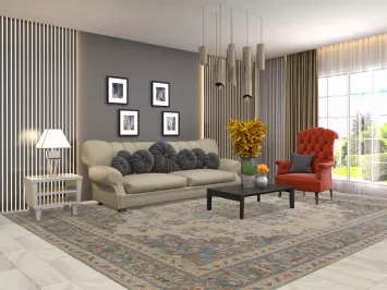 Distressed Tabriz Persian Area Rug 10x13