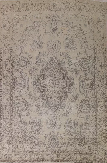 Distressed Wool Tabriz Persian Area Rug 9x12